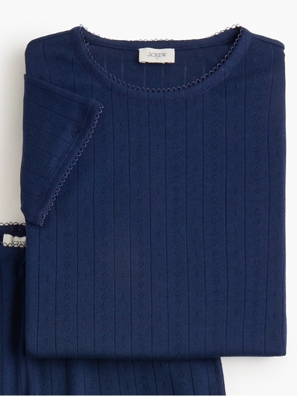 J crew Pointelle knit short-sleeve top